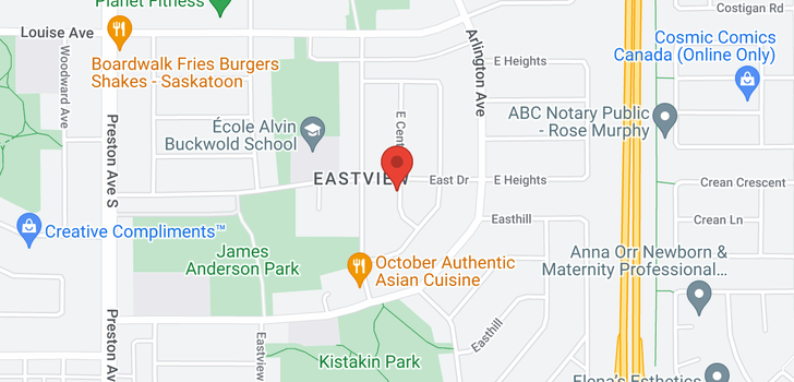map of 1202 EAST CTR